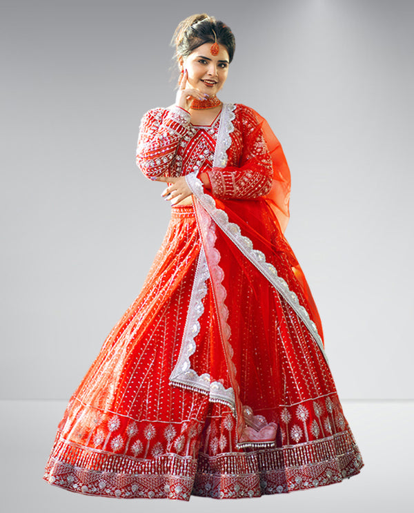 Red Bridal Lehenga Choli